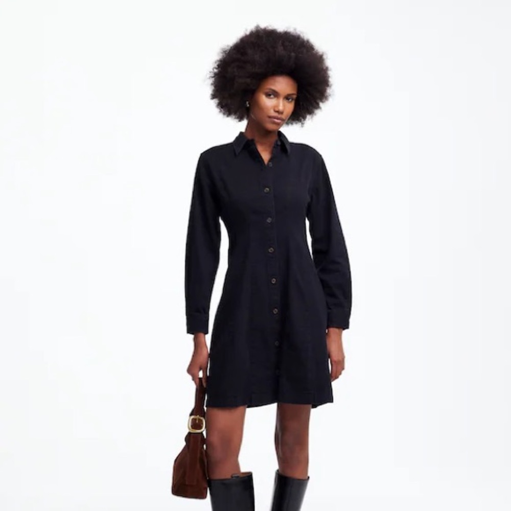 Madewell Seamed Denim Dress NWT